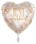 Preview: Folienballon - Just Married, Boho Federn - ø 43cm